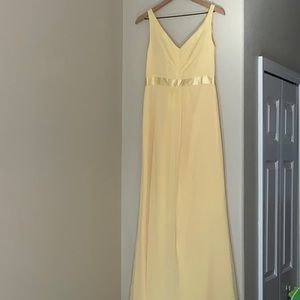 Davids Bridal Canary bridesmaid dress